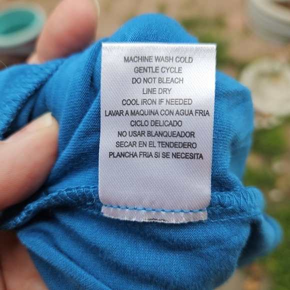 bebop blue short sleeve jersey knit keyhole romper medium - Picture 9 of 9